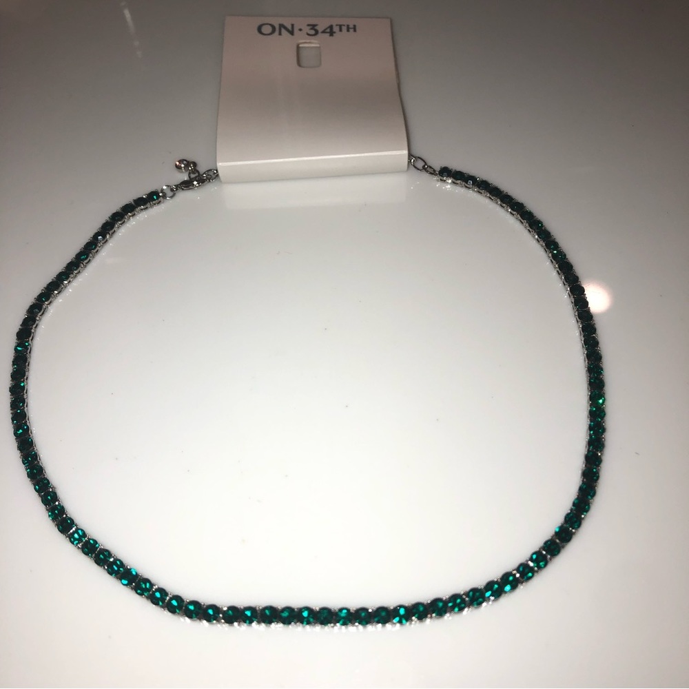 Necklace Silver-Tone 4mm crystals